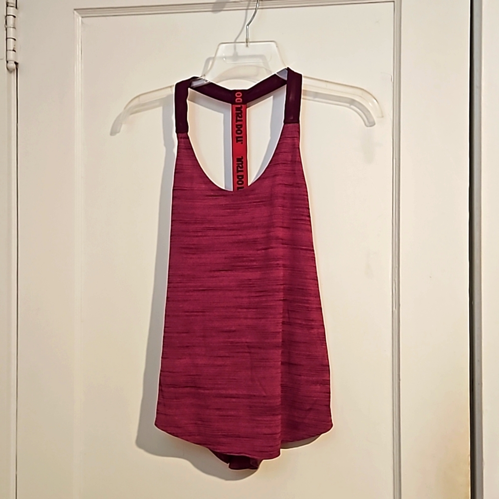 Nike Elastika Magenta T-strap Dri Fit Tank Top Size Small